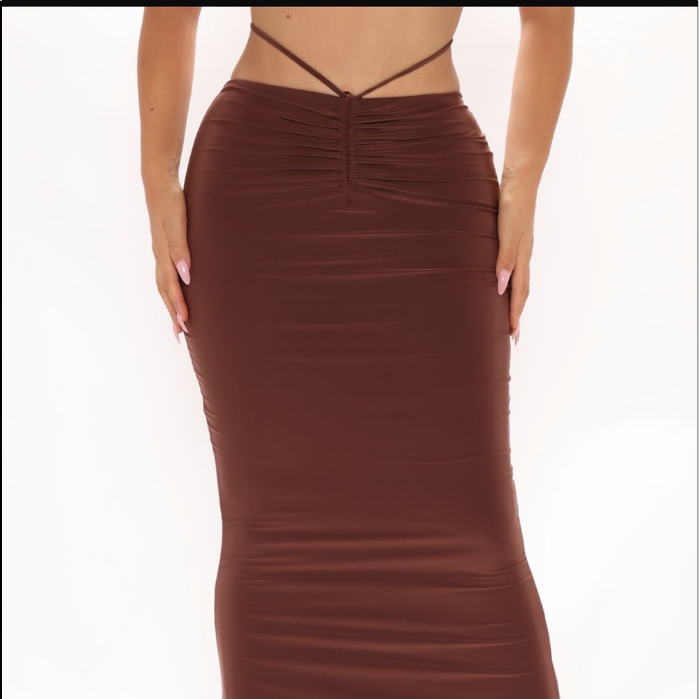 Long Chocolate skirt